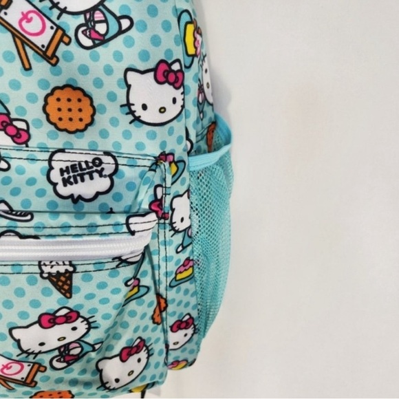 NWT Sanrio Hello Kitty Bioworld Backpack Blue White Pink Ice Cream Cookies Cake - Picture 3 of 14